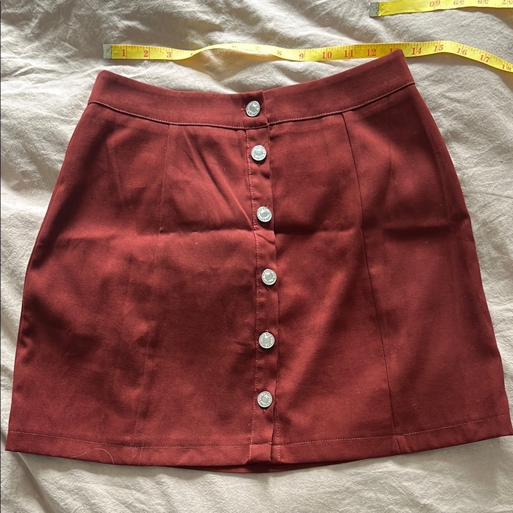 *SOLD* Rust Button-Front Mini Skirt